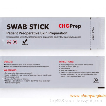 Large Rectangular Foam Tip Chg Swab Stick